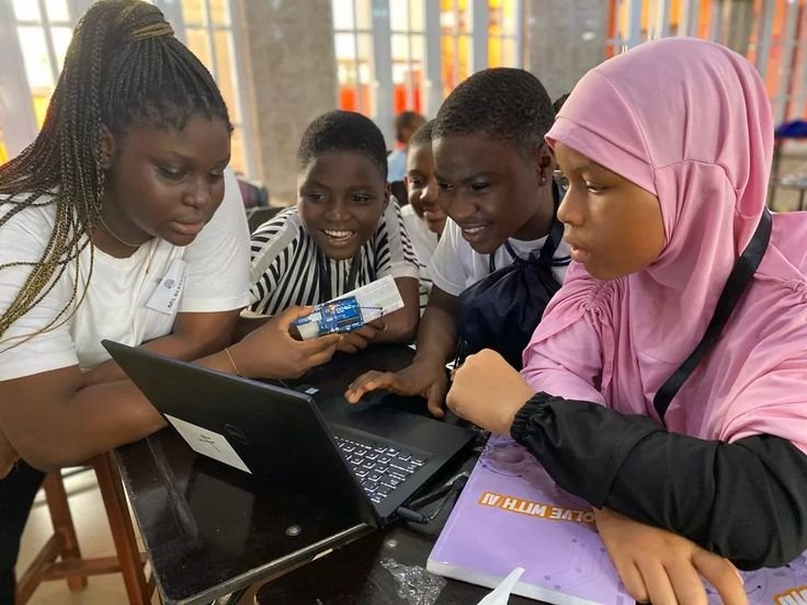 Girls participating in a life skills workshop